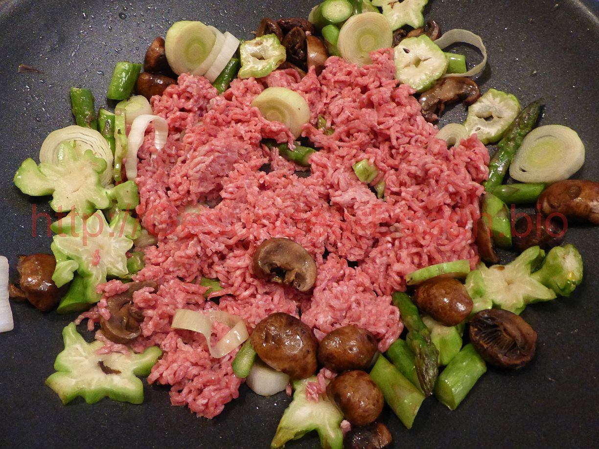 Rinderhack mit Reis und Grün - Gesundes-Essen.bio