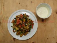 Bratkartoffeln mit Salat