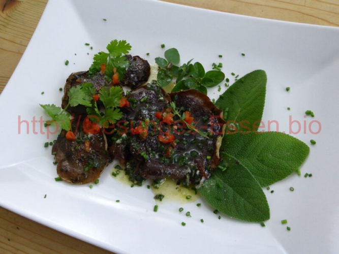 "Shiitake mit Kräutern"