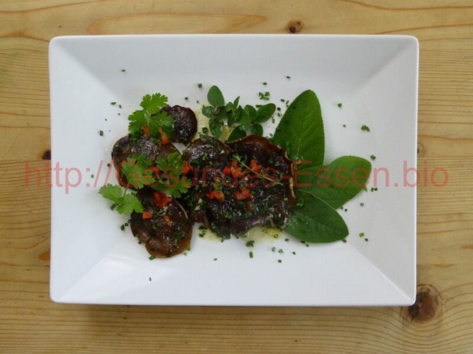 "Shiitake mit Kräutern"
